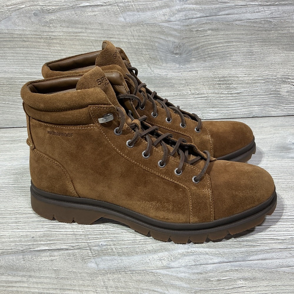 Sperry Top-Sider Mens 12 M Boots Watertown LTT Hiker Waterproof Brown Suede